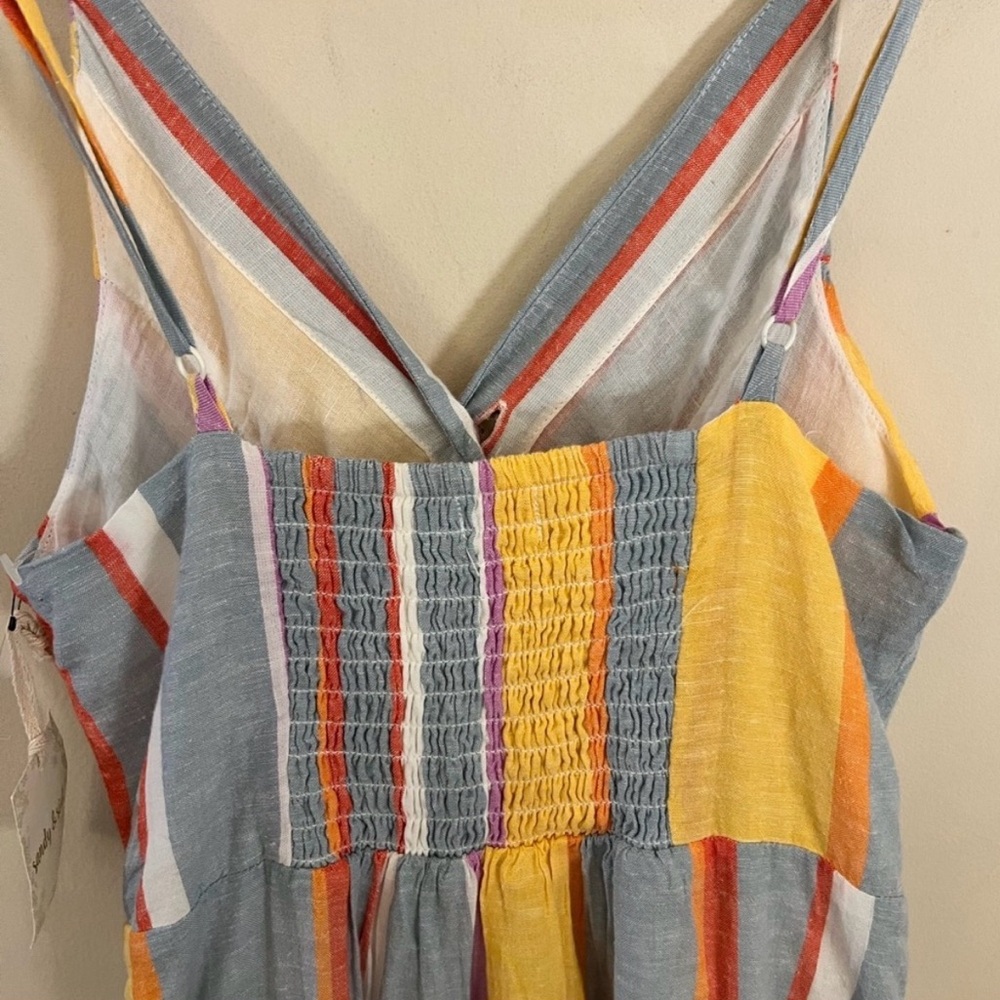 Striped Summer Button-Front Sundress - Picture 6 of 9